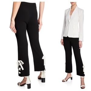 •CINQ A SEPT• Lace Up Izella Side Zip Crop Pant